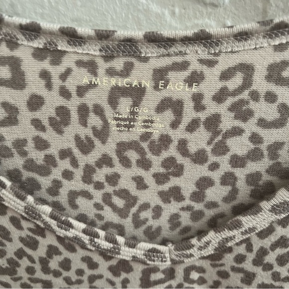 NWT American Eagle Leopard Print Shirt Sz. L - Picture 2 of 3